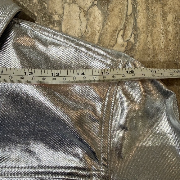 ZARA METALLIC SILVER JACKET  XS NEW WITH TAGS - Picture 7 of 8